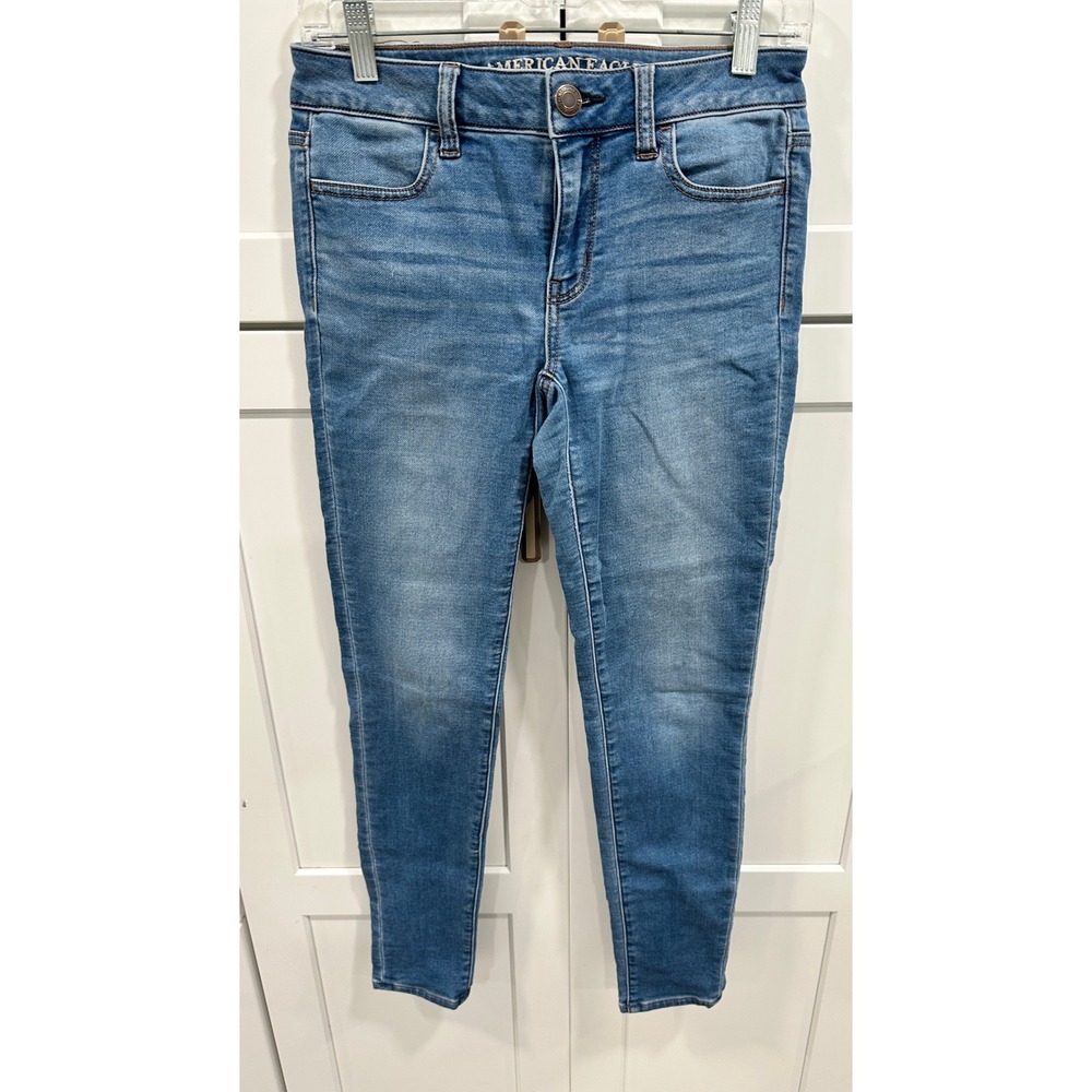 American Eagle Jegging‎ Super Stretch Denim Jeans Light Wash Size 4